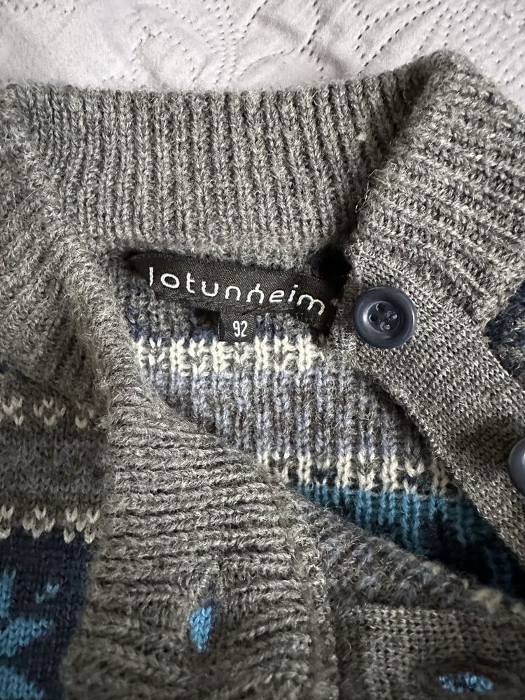 Wełniany sweter na palec kciuk wełna 86 92cm Jotunheim 98cm