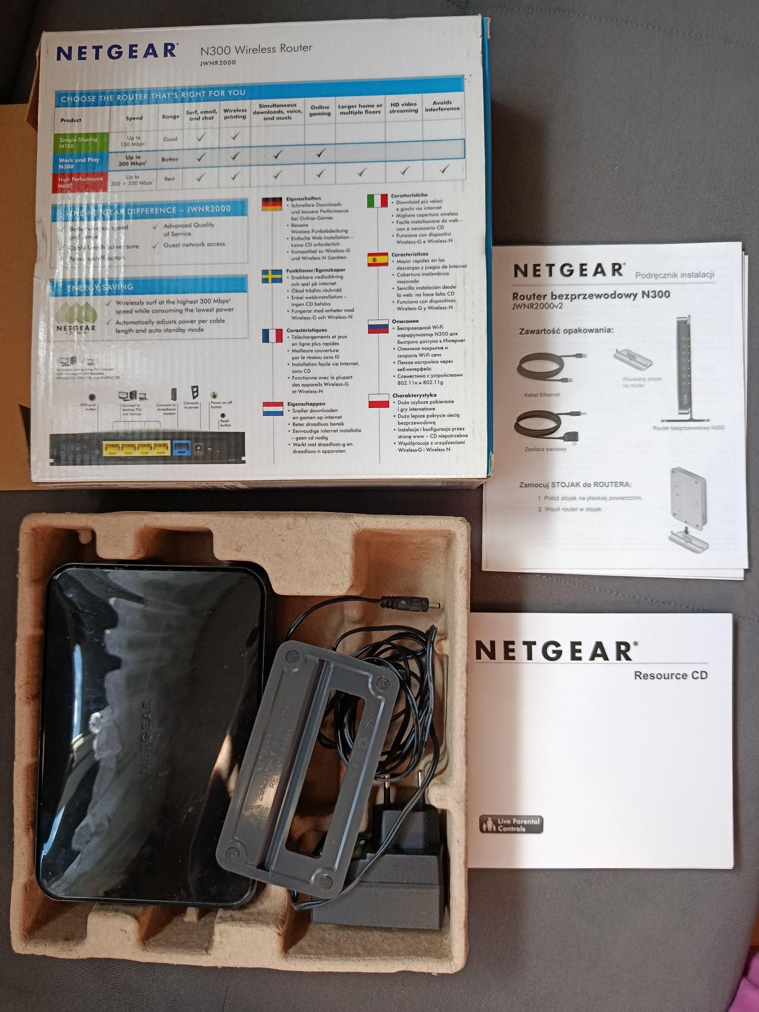 Router Netgear N300 JWNR 2000