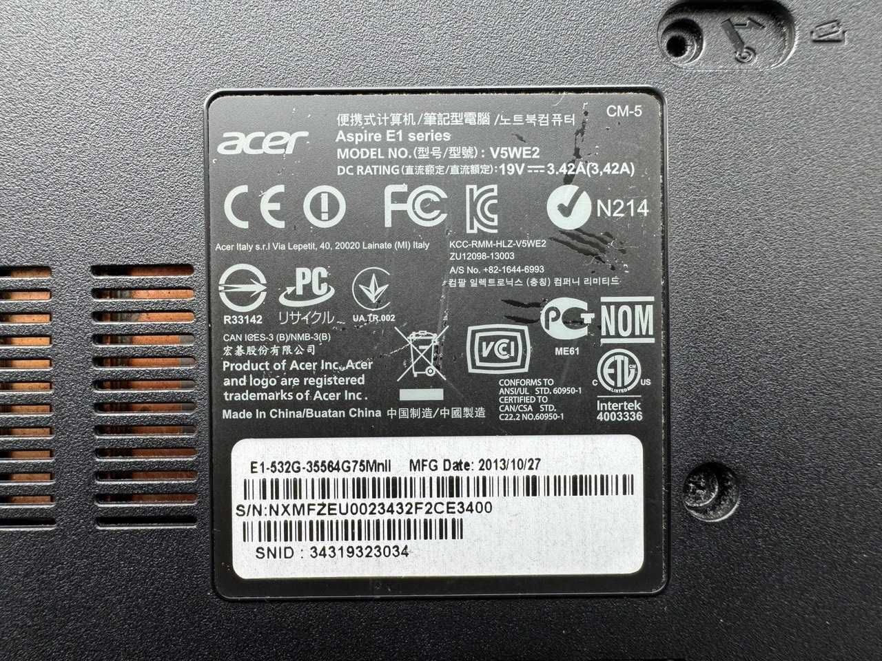 Ноутбук Acer Aspire E1-532G