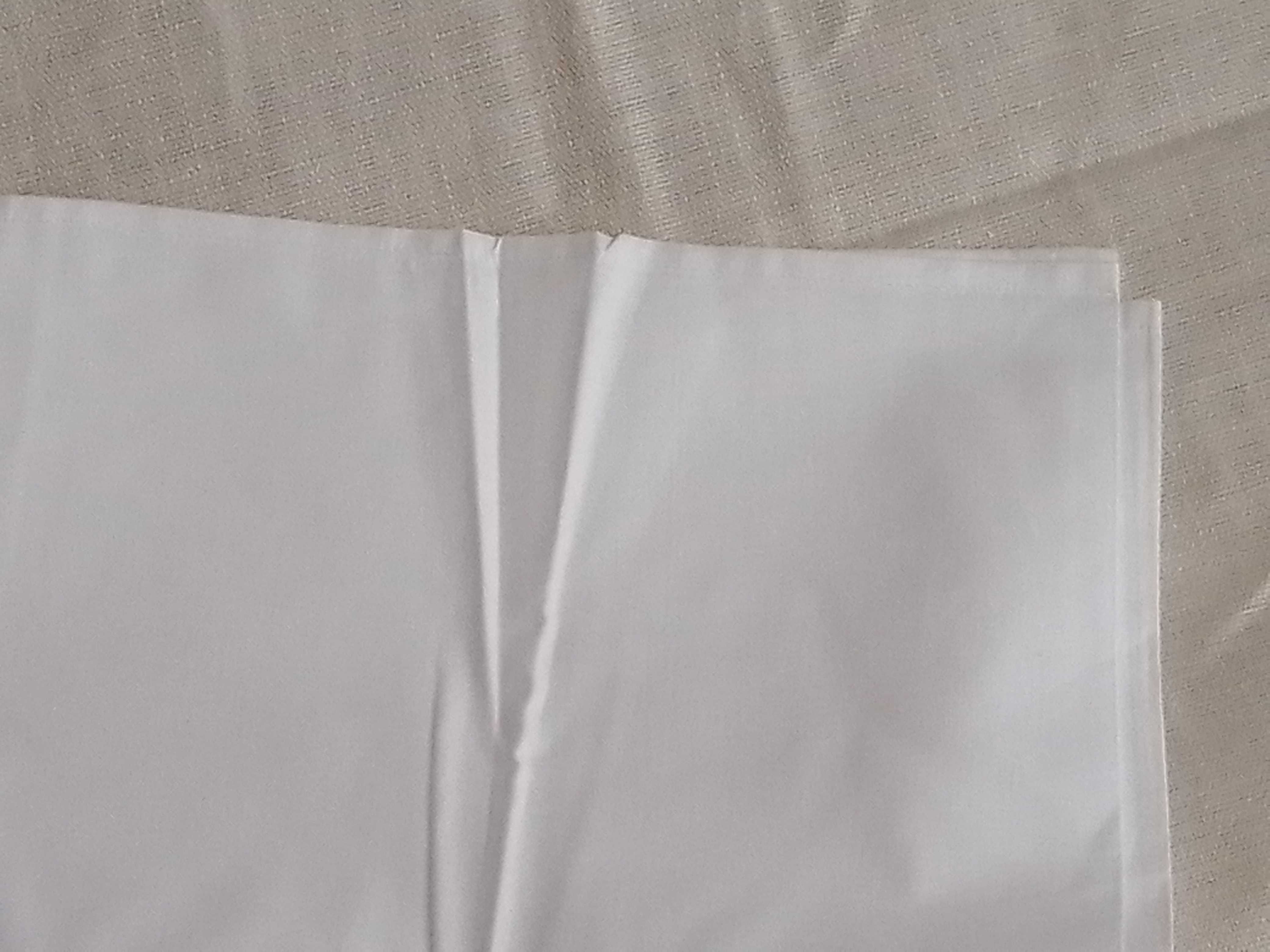 Kremowy , gruby len z PRL - 220cm x 133cm - bdb !!