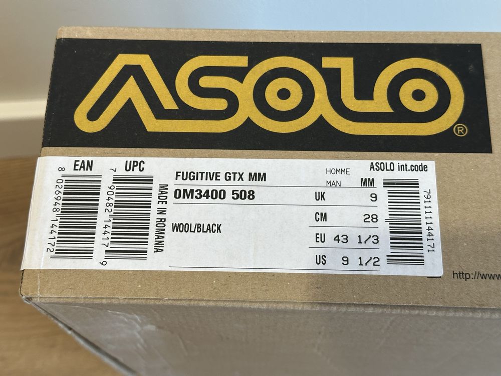 męskie buty trekkingowe Asolo Fugitive GTX r.43 1/3 Gore-tex