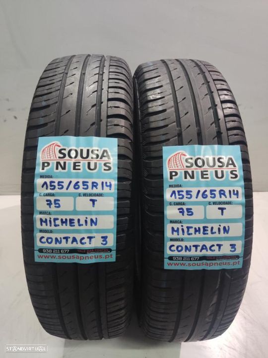 2 pneus semi novos 155-65r14 michelin oferta dos portes