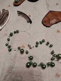 Zielony zestaw biżuterii