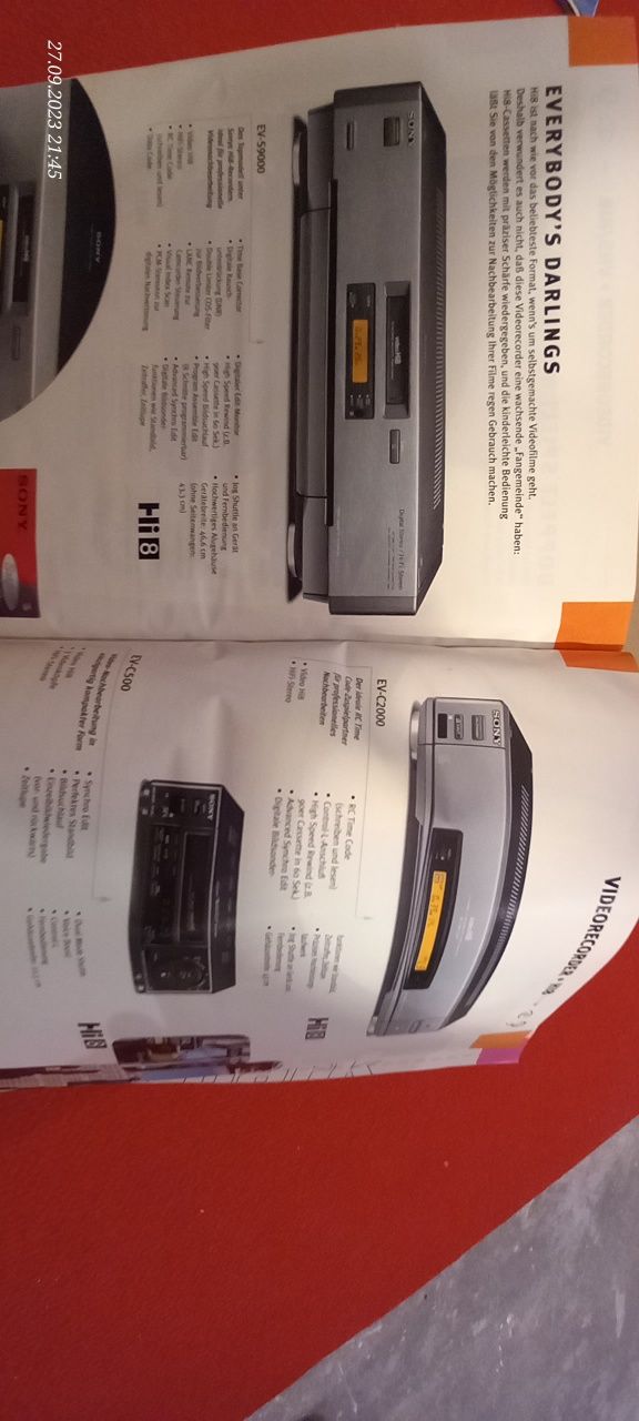 Katalog Sony z 1998 roku edycja niemiecka stan bardzo dobry