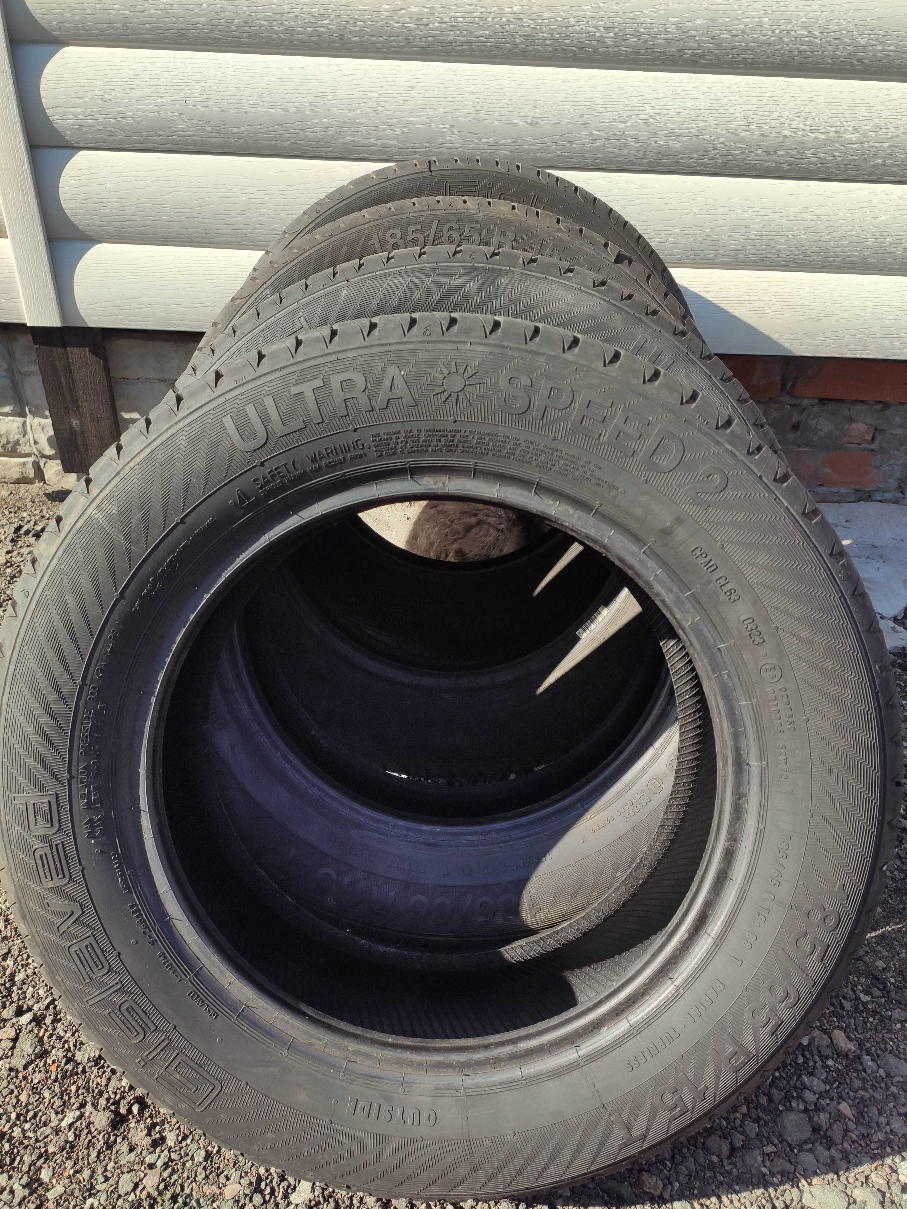 Шины колеса покрышки резина гума шини Gislaved Ultra Speed 2 185/65R15