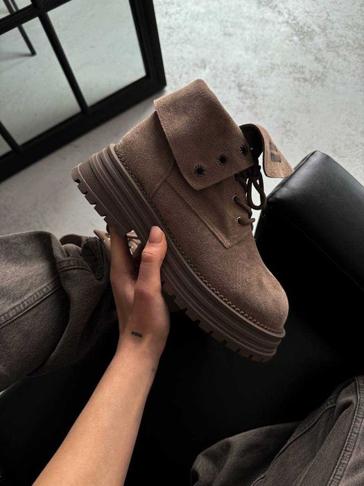 Черевики Miu Miu Boots Light Brown / черевики Міу Міу Бутс коричневі