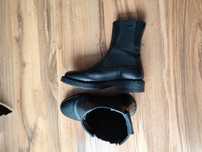 Buty skórzane czarne botki Tamaris 36