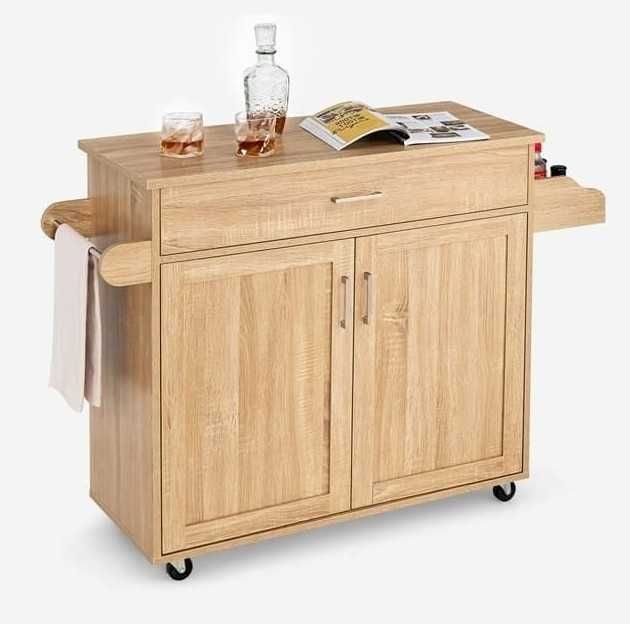 Wyspa kuchenna na kółkach z szufladą i drzwiczkami . Uszkodzenie.