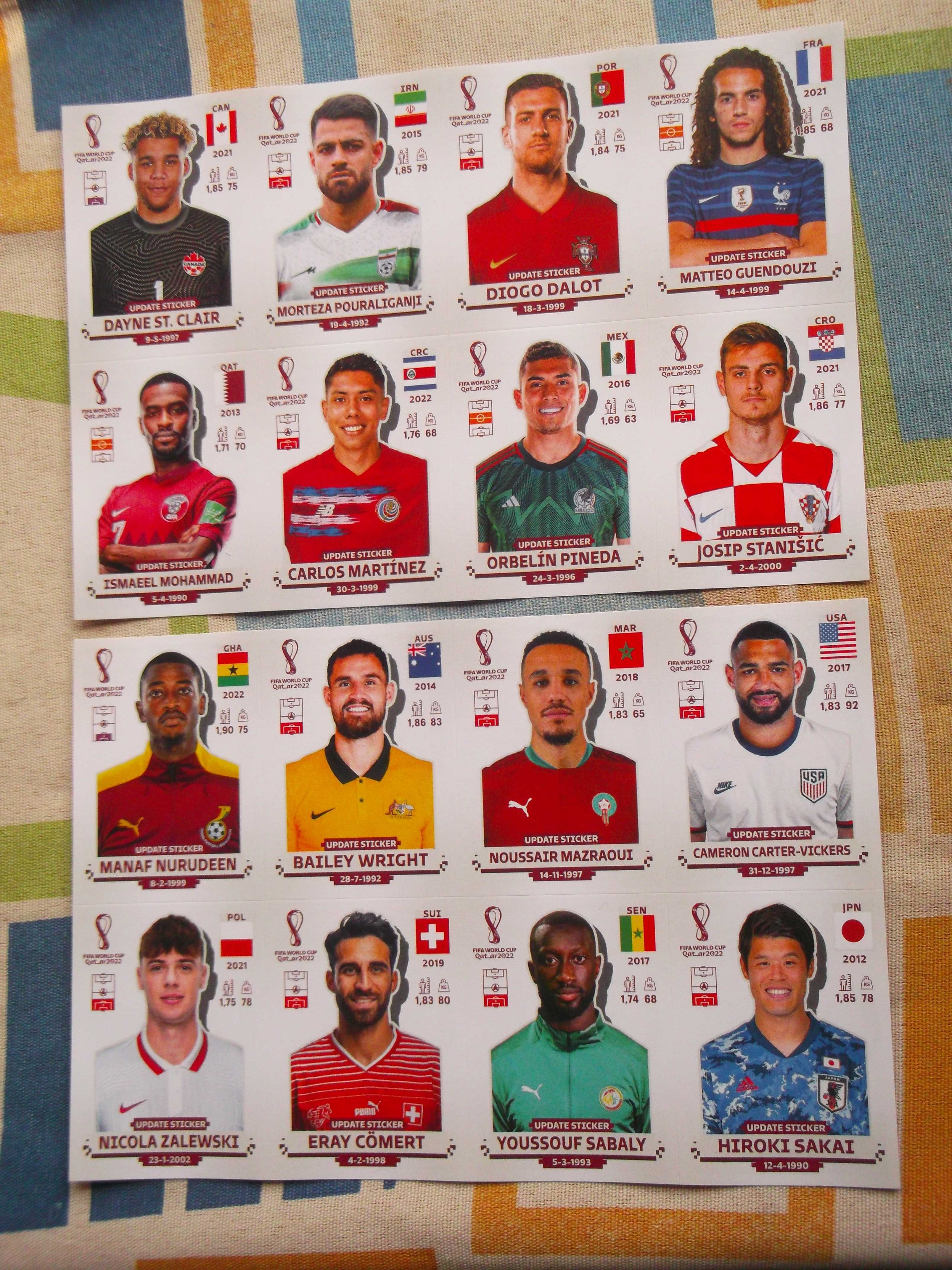 cromos do Qatar  atualizações e Extras