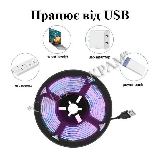 Фіто LED стрічка для рослин 2 метри IP65 Фітолампа