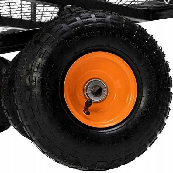 wózek ogrodowy transportowy przyczepka duży 220l 350kg burty+gratis