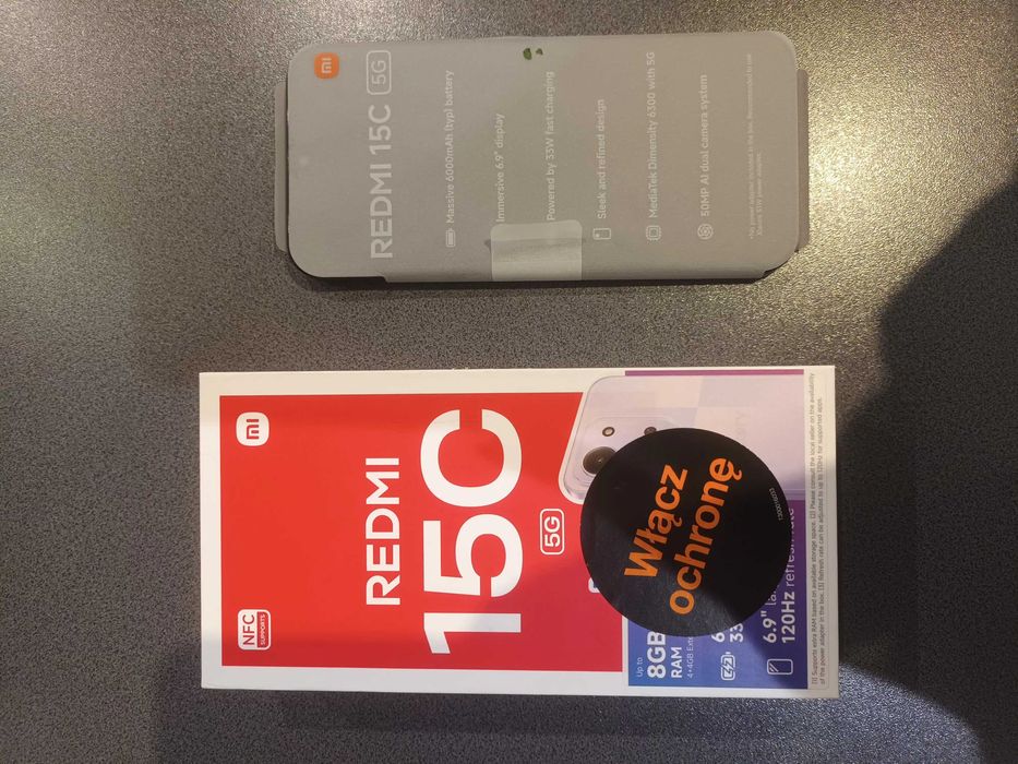 Smartfon Redmi 15C G5, nowy, zafoliowany