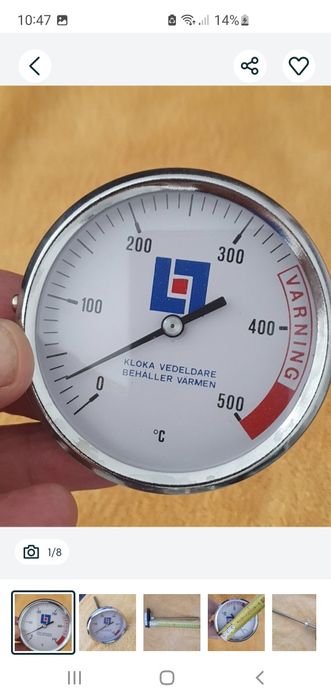 Termometr do 500 stopni do pieca grilla wędzarni
