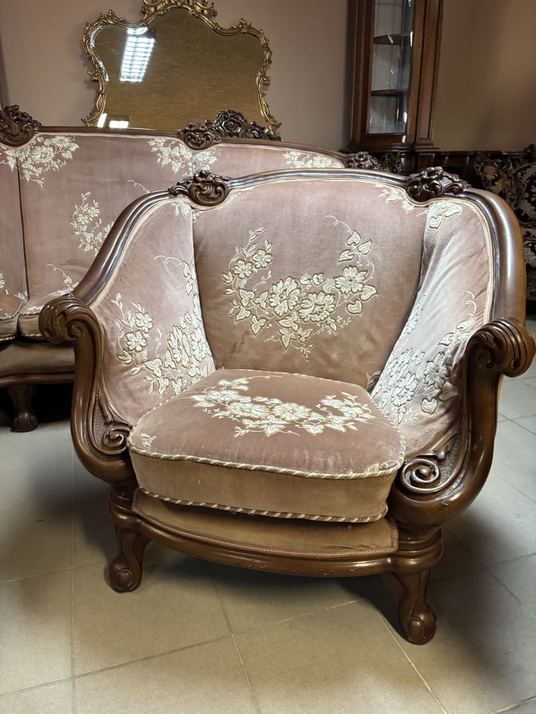 Włoski Komplet Wypoczynkowy 411 mega sofa 2 fotele meble stylowe