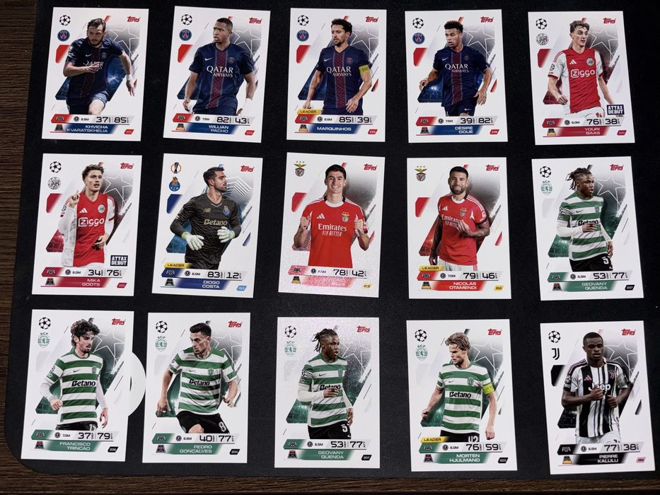 Karty bazowe topps match attax