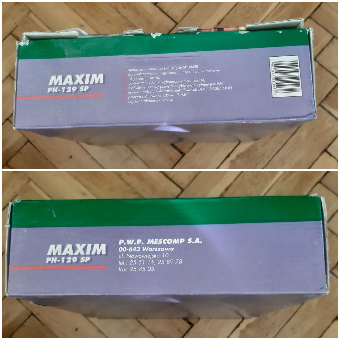 Telefon biały stacjonarny Cyfral Maxim Ph-129 sp