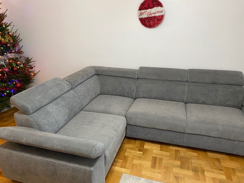 Szary duży narożnik