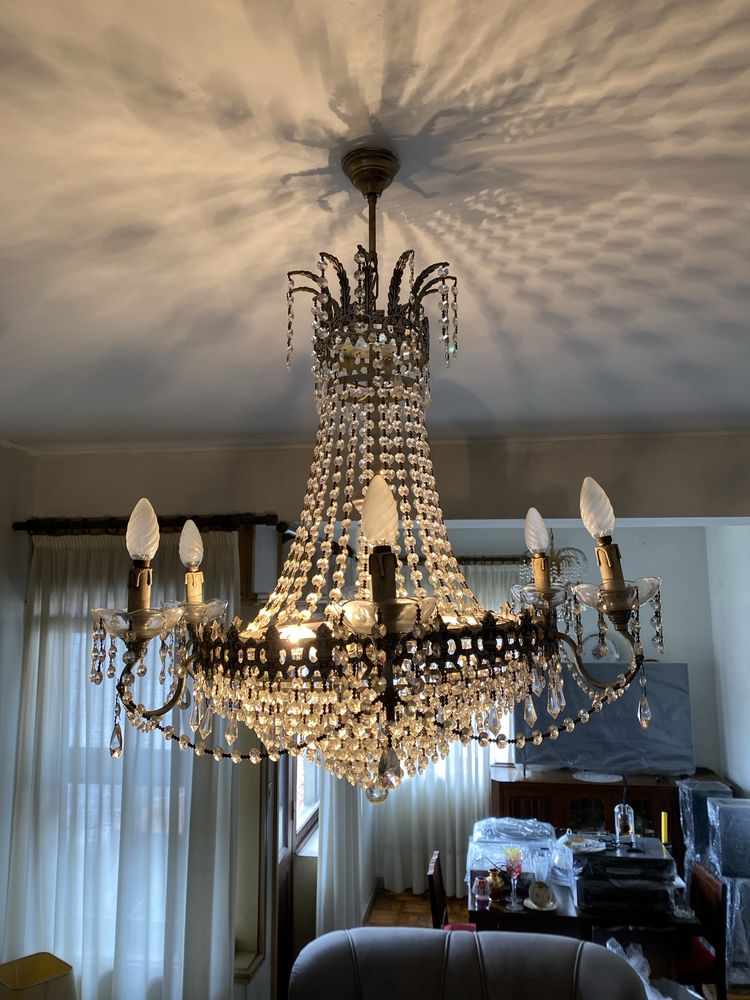 Candeeiro vintage em cristal