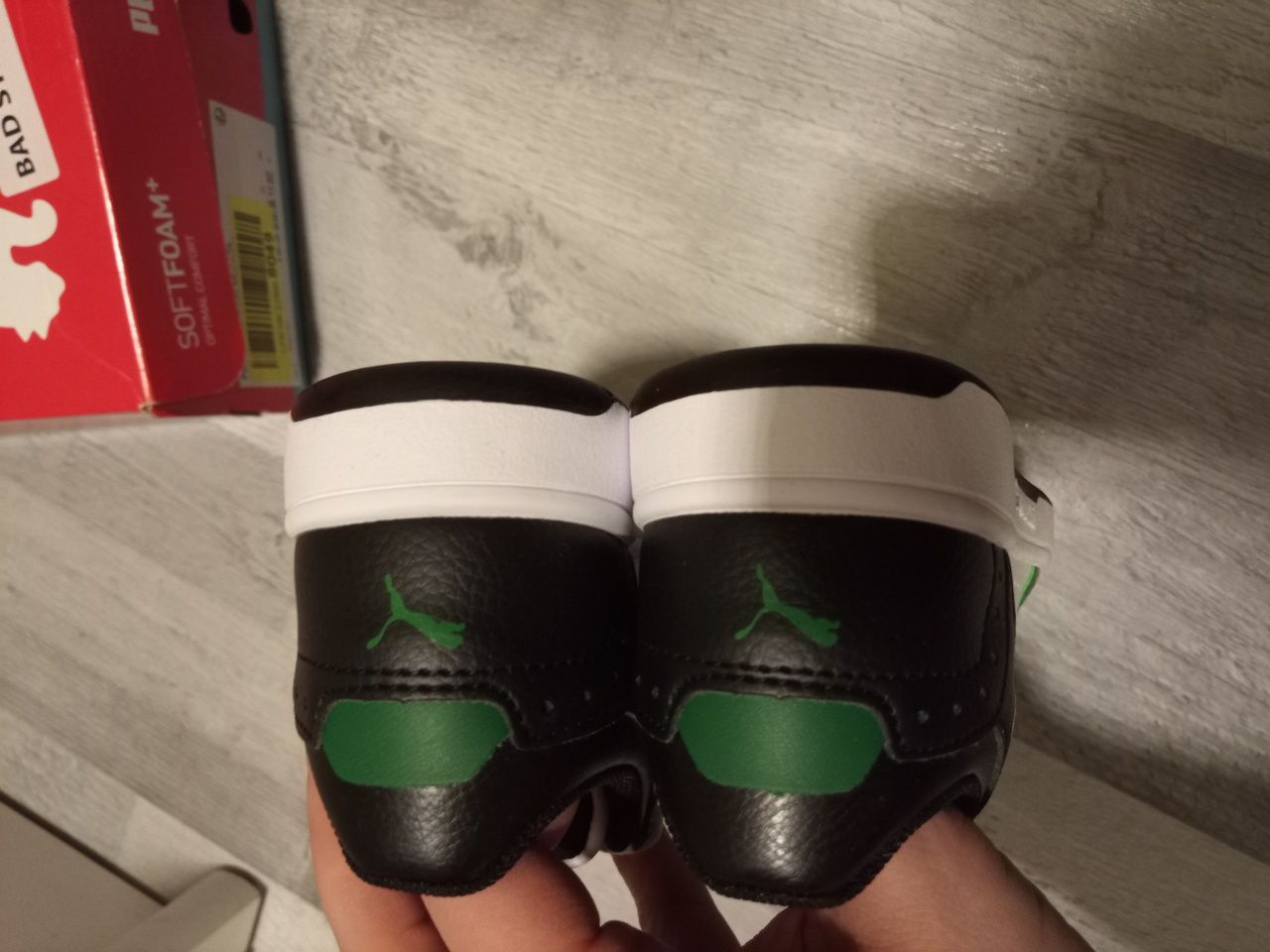 Wsuwane sneakersy puma rebound joy 28,6 wkładka ok 18,5 cm biało zielo