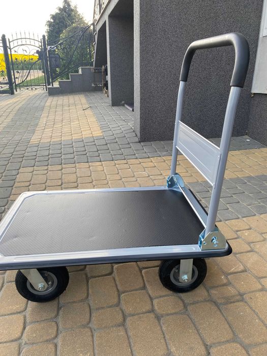 Nowy Wózek transportowy platformowy 350kg Drel Pompowane koła