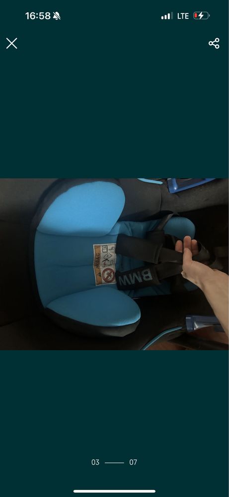 TANIO Fotelik nosidełko BMW Baby Seat  O+ z bazą ISOFIX O+/1