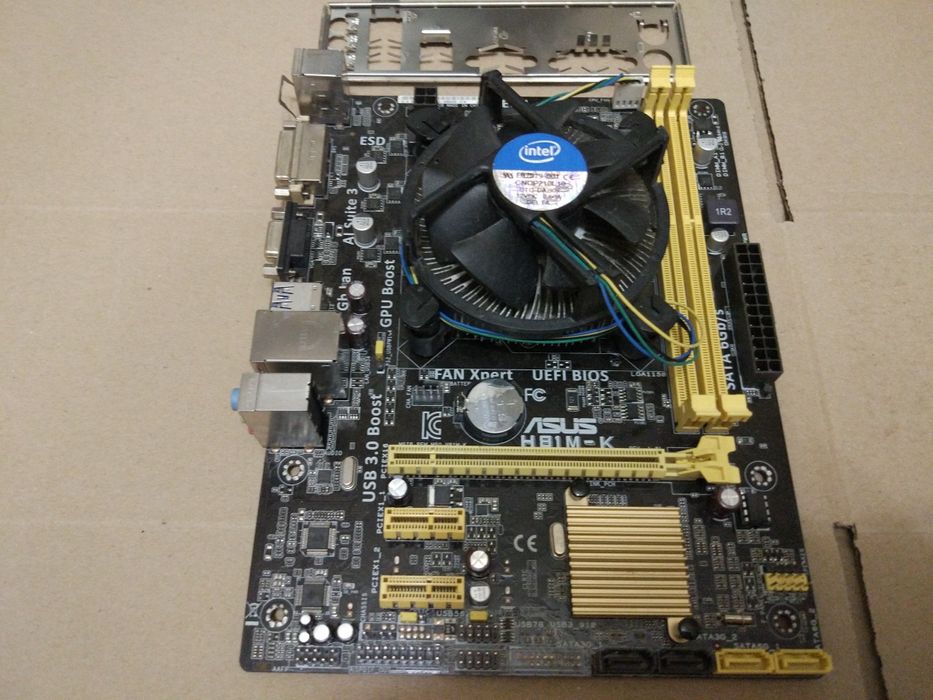 Asus H81M-K + i3 4160 + кулер