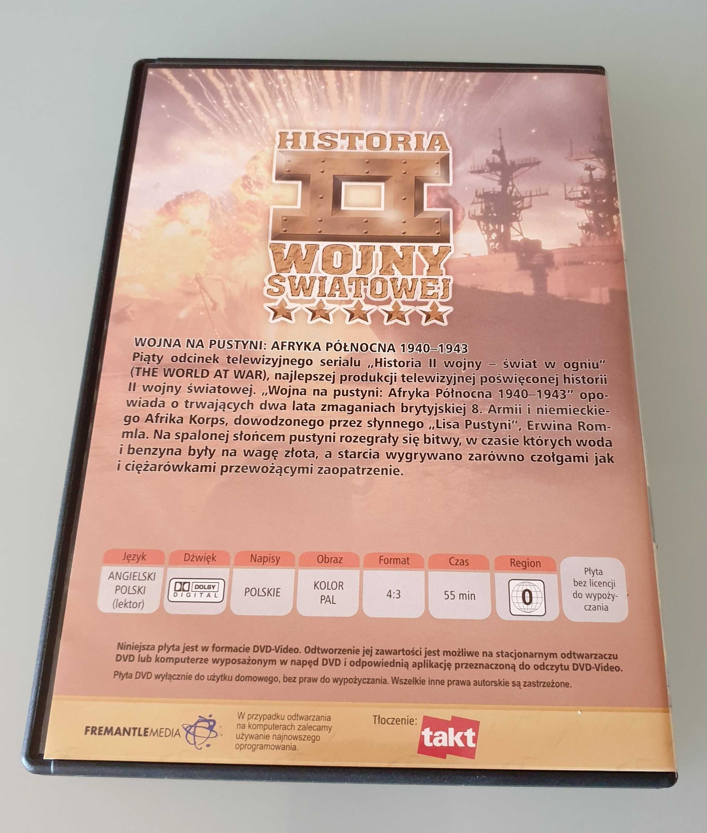DVD / film Historia II WŚ cz5 Wojna na pustyni Afryka Północna 1940-43