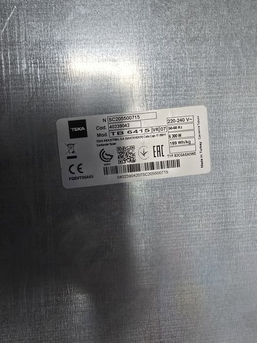 Placa de indução TEKA 6.300w