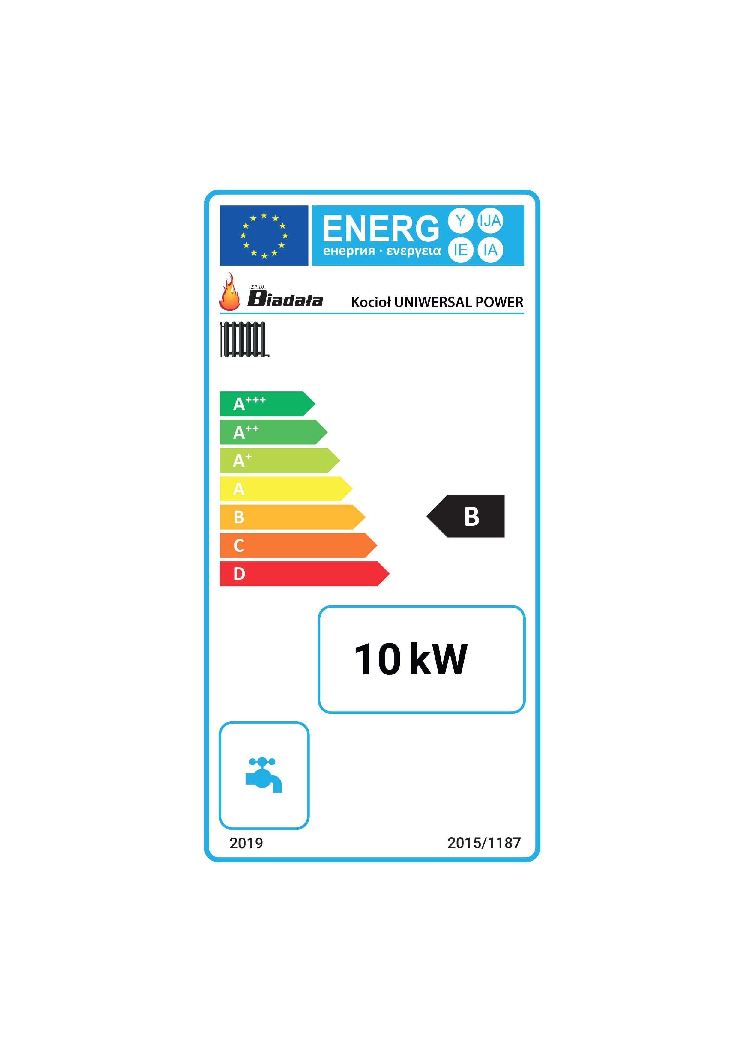 Kocioł, Piec - pellet, drewno, ekogroszek. Uniwersal Power 10 kW.