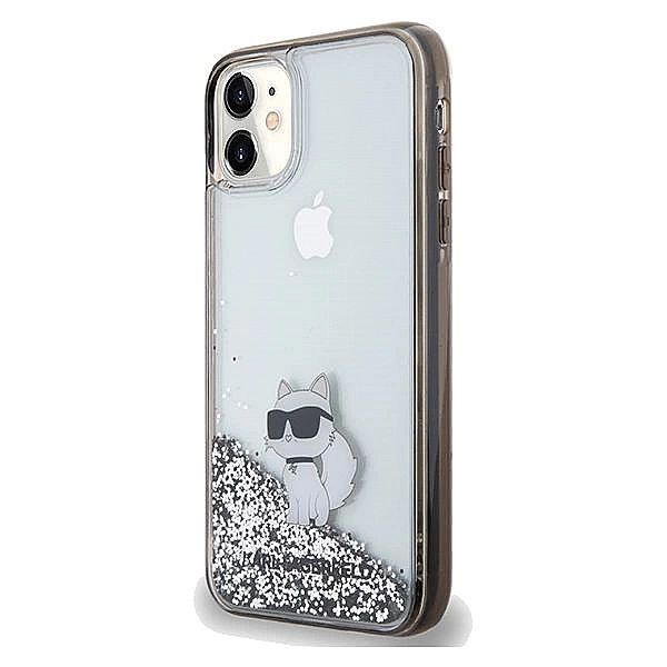 Etui Karl Lagerfeld Liquid Glitter Choupette na iPhone 11 / Xr - przez