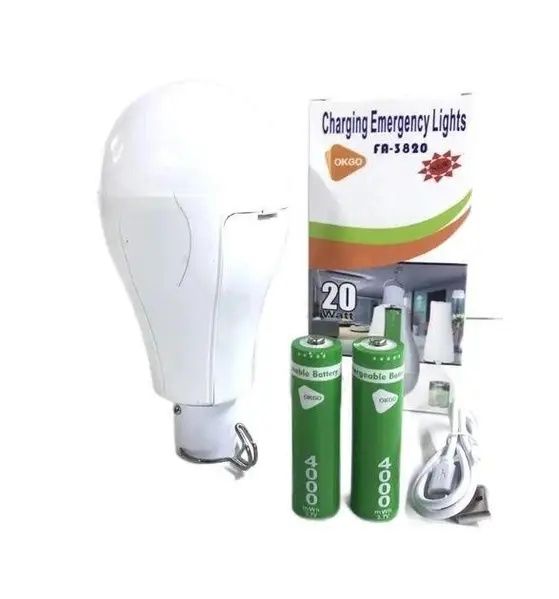 Лампочка з акумулятором 20 W 18650*2 BL FA 3820 usb