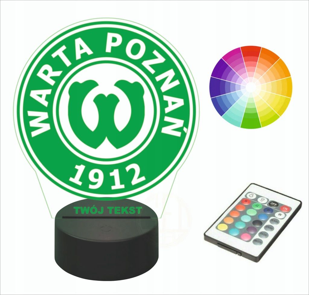 Lampka nocna na biurko WARTA POZNAŃ imię