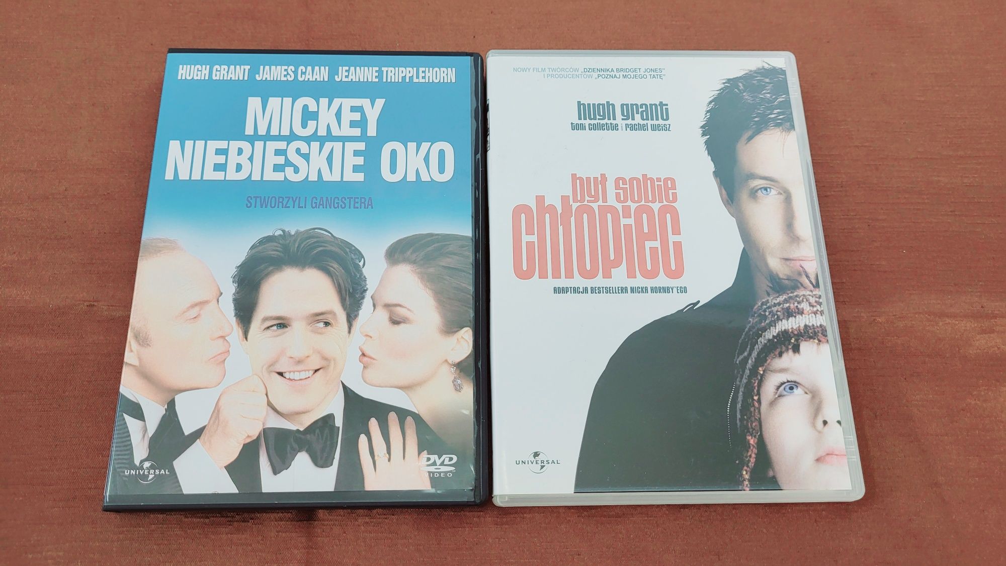 Dwa filmy na dvd z Hugh Grant Był sobie chłopiec  Mickey Niebieskie Ok