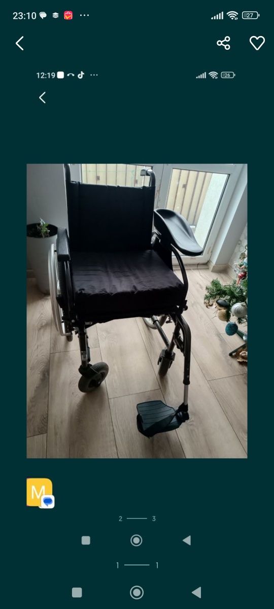 Wózek inwalidzki veimeiren przystosowany przy paraliżu lewostronnym