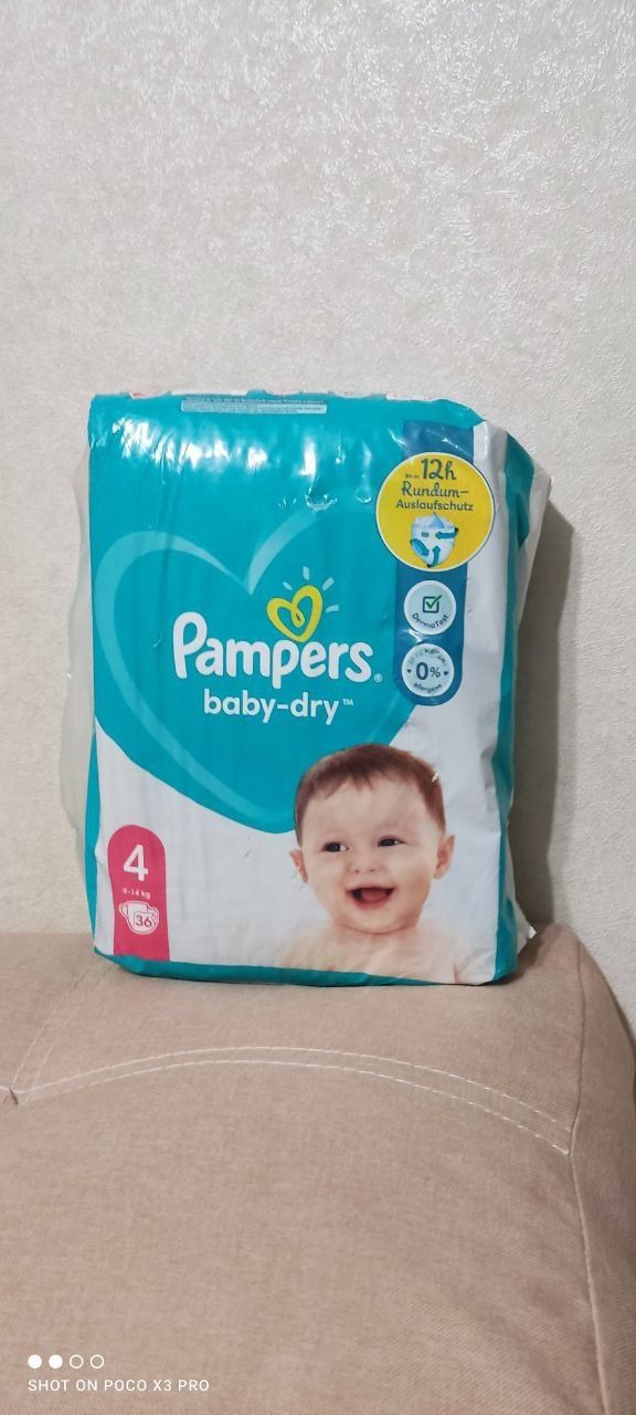 Памперсы Подгузники pampers baby-dry 4 (9-14 кг) 36шт.