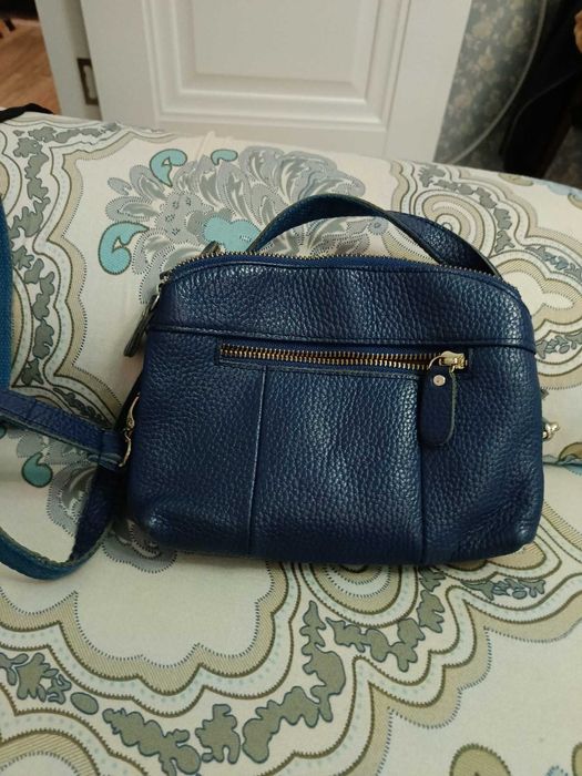 Продам шкіряну синю сумочку