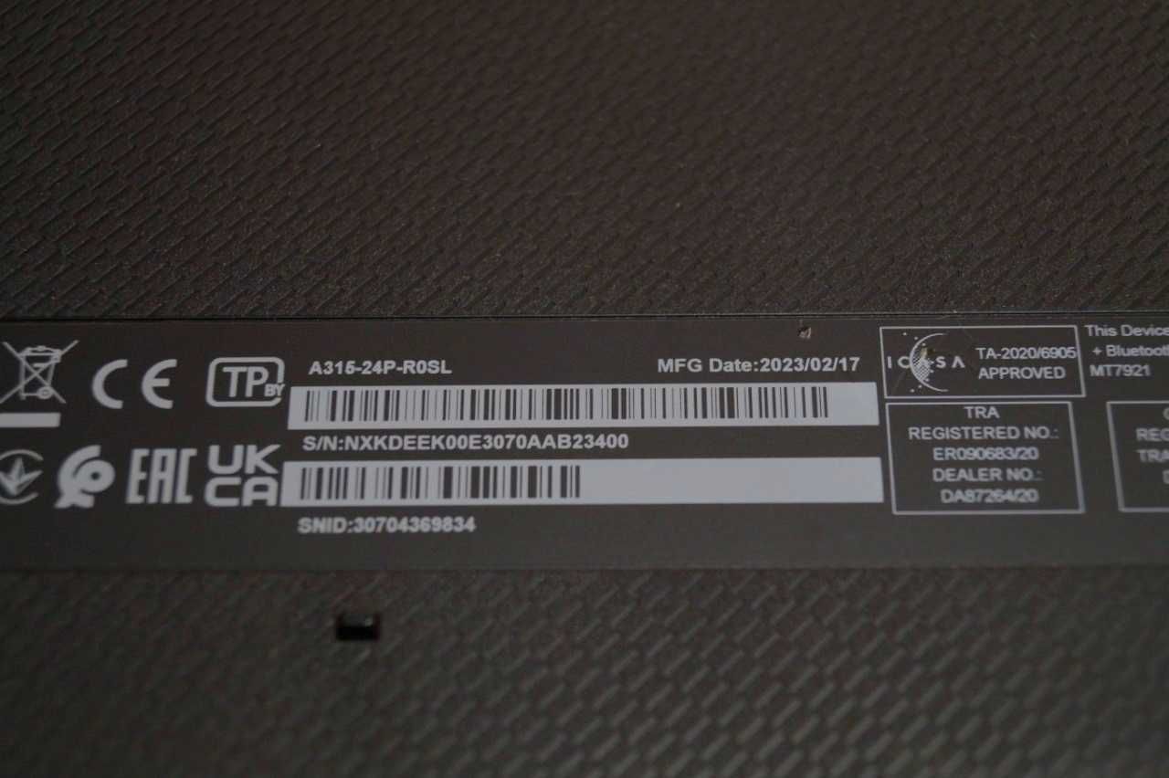 ГАРАНТІЯ Acer (FullHD IPS/Ryzen 5 7520U/RAM 8Гб DDR5/SSD 512Гб)TVOYO