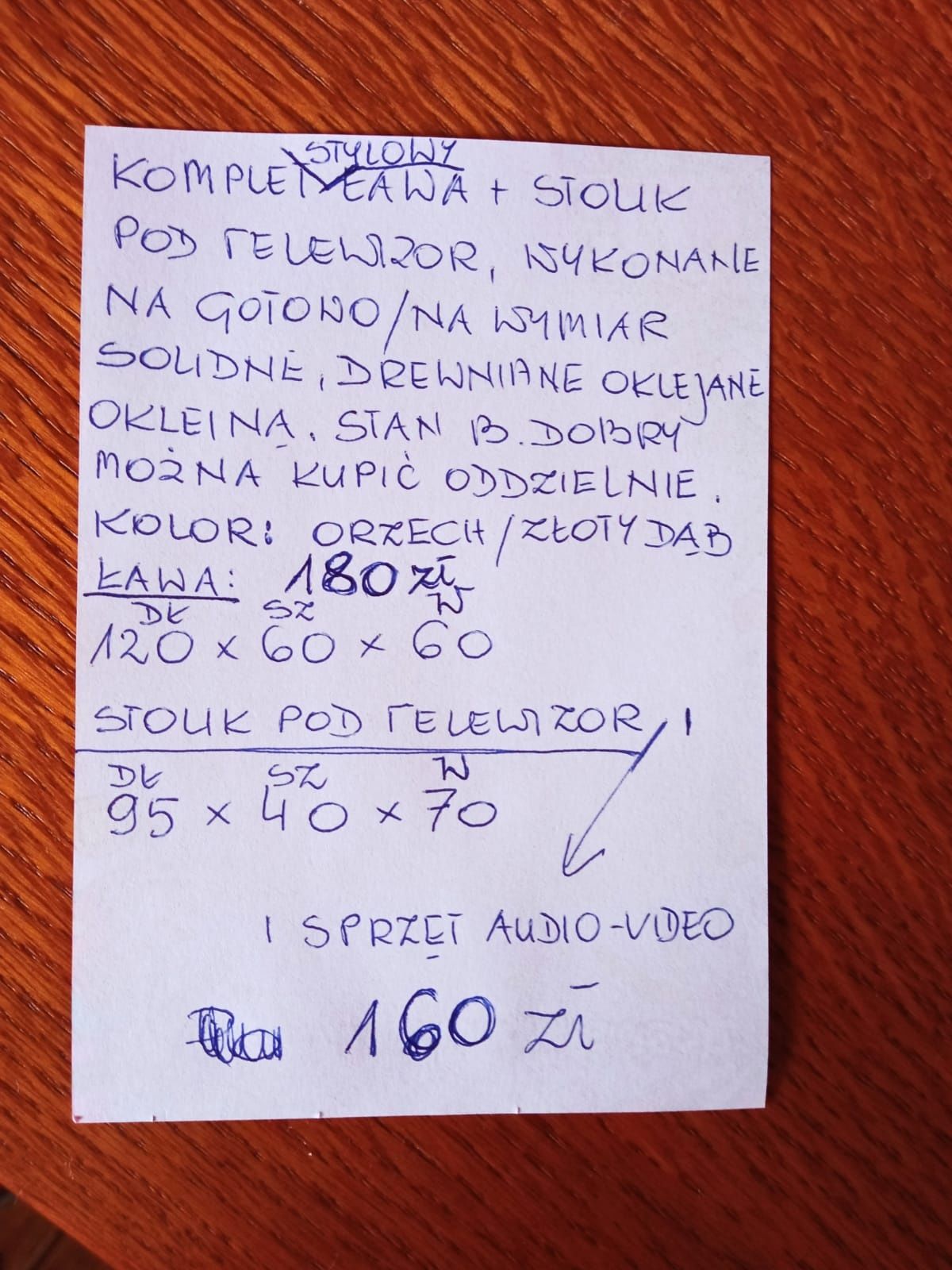Stylowa szafka pod telewizor drewniany robiony na zamówienie