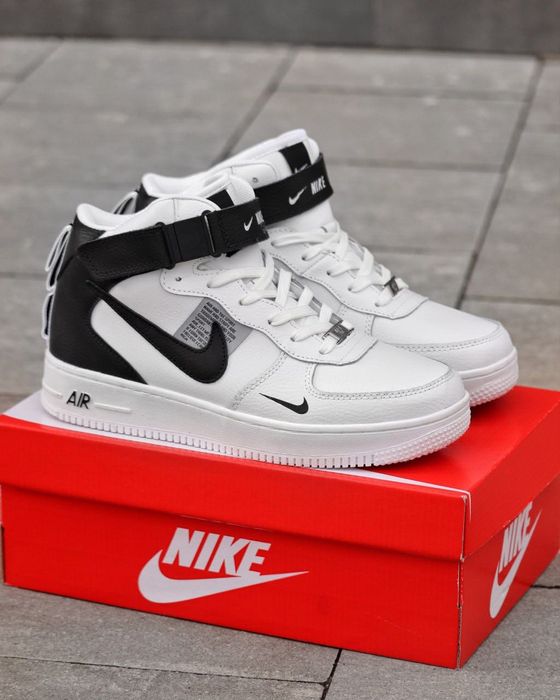 Чоловічі зимові хутряні кросівки Nike білі | кросівки найк