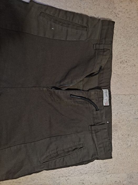 Spodnie Oliwkowe Zara Boys bawełna 100%