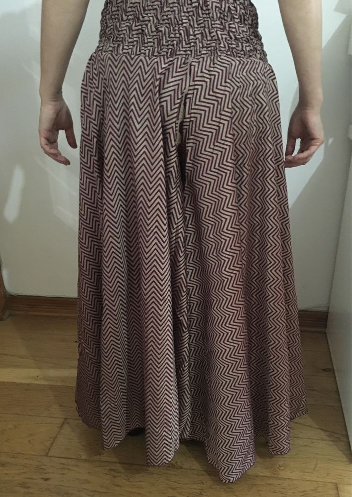 Saia calça seda