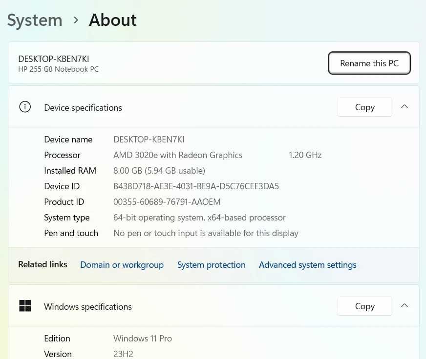 Portatil HP Notebook