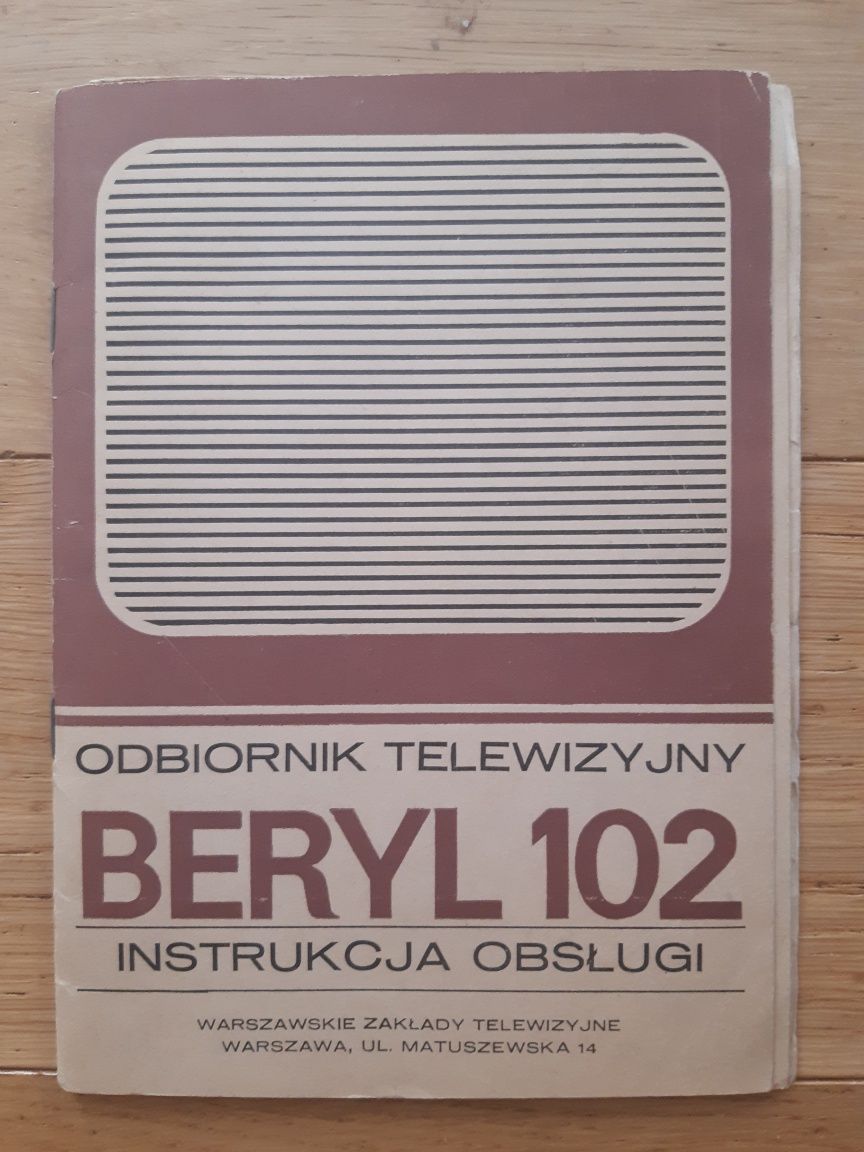 Beryl 102 Odbiornik telewizyjny Instrukcja obsługi