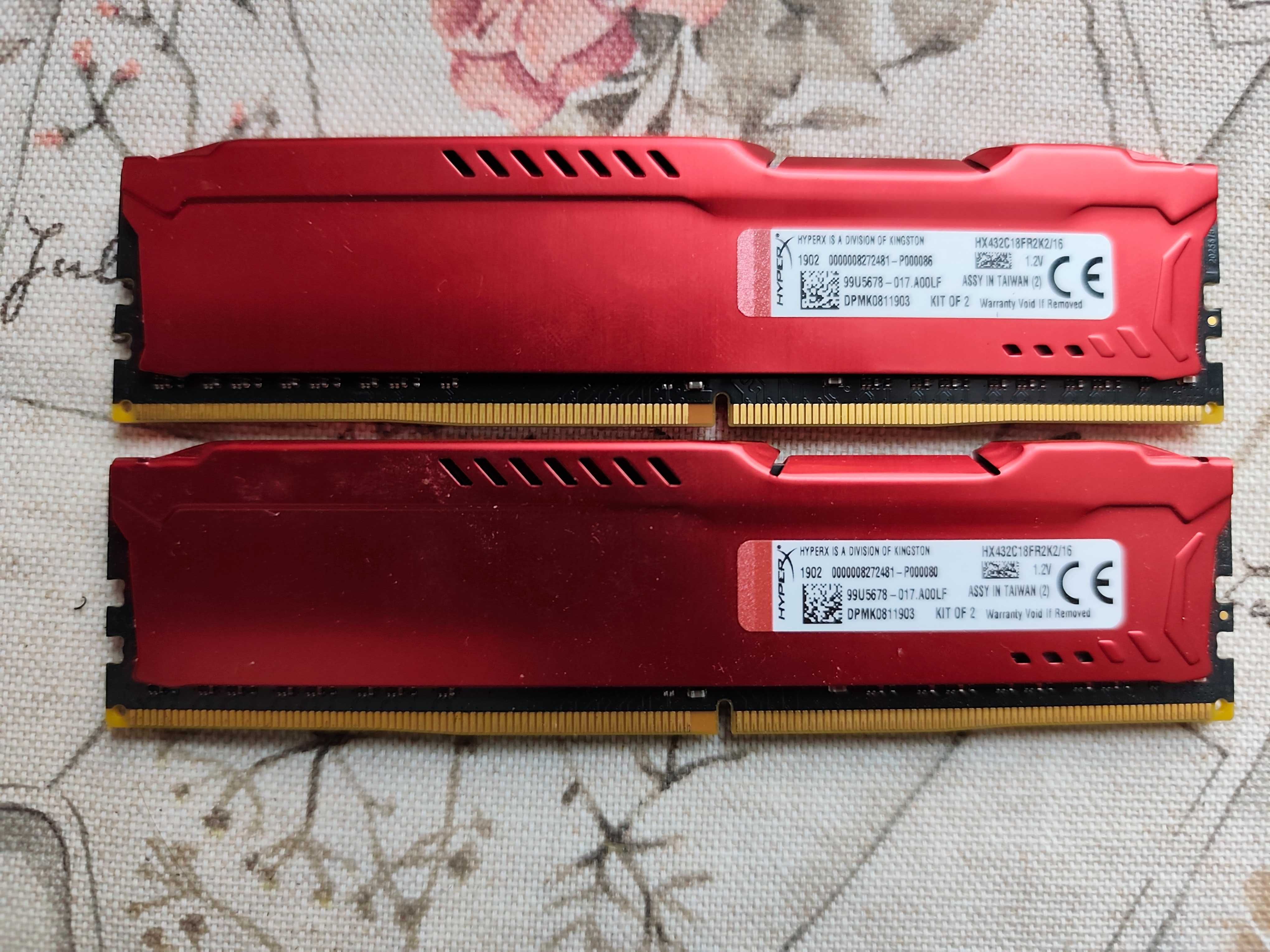Оперативна пам'ять HyperX DDR4-3200 16384MB Fury Red (HX432C18FR2K2/16