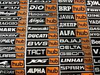 колекційні HUB наклейки на мото пластик