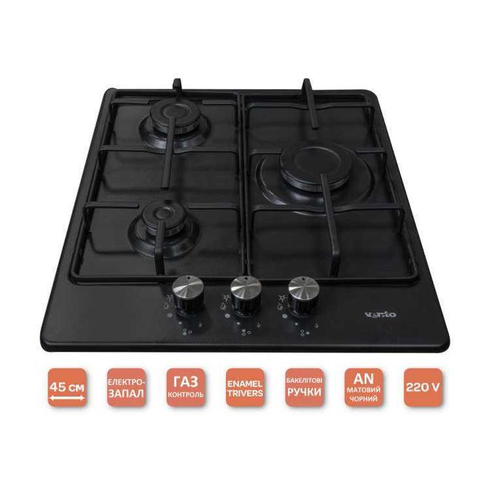 Газовые варочные поверхности на 3 конфорки Ventolux Eleyus