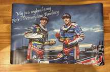 Plakat żużlowców bracia Pawliccy