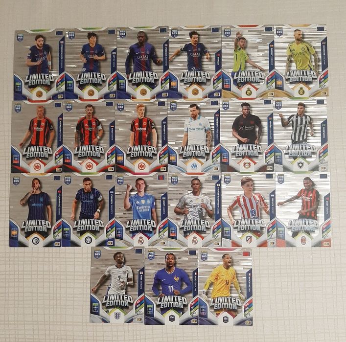 Panini Fifa 365 v 2026 zestaw 21 kart limited edition każda inna.