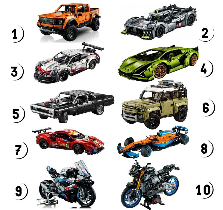Конструкторы 1в1 Lego Technic в ассортименте + Фирменная коробка