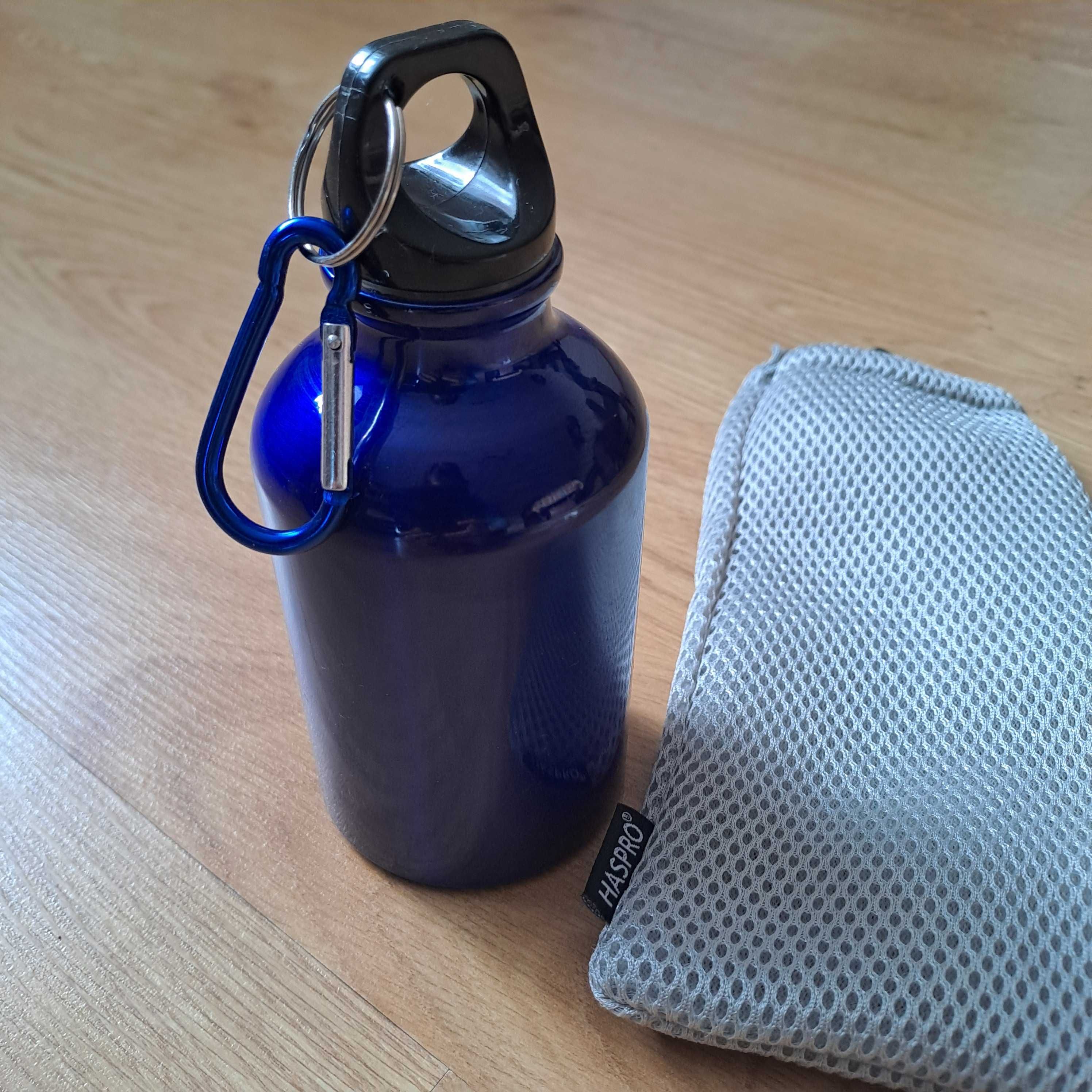 Aluminiowa butelka na wodę z zakrętką i karabińczykiem, 300 ml